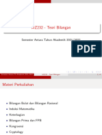 Kontrak Perkuliahan (MZ232 Teori Bilangan)