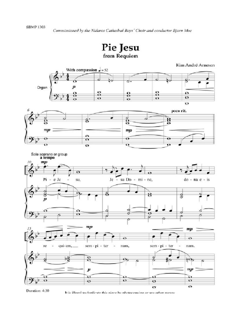 Pie Jesu Kim André Arnesen | PDF