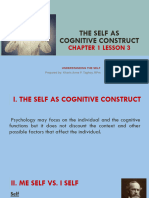 Chapter 1 Lesson 3 The Self As Cognitive Construct