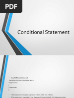 Conditional Statement