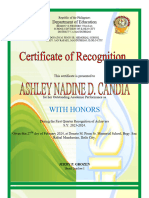 Certificate of Recognition