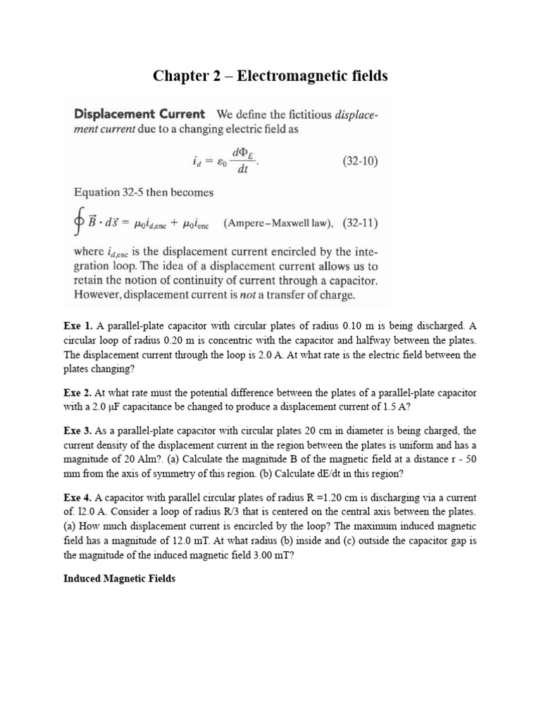 Electromagnetic Field Exercises and Solutions | PDF | Light ...