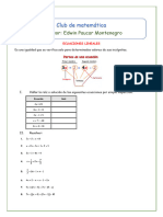 Clase de Matematica - Ecuaciones Lineales.