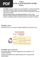 Unit 2 Mathematical Foundation of Big Data: - Syllabus