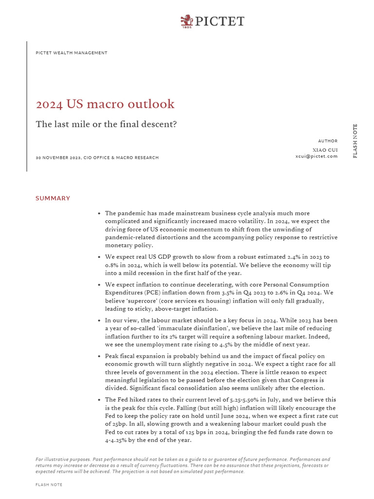 2024 US Economic Outlook: Recession Risks | PDF | Inflation ...