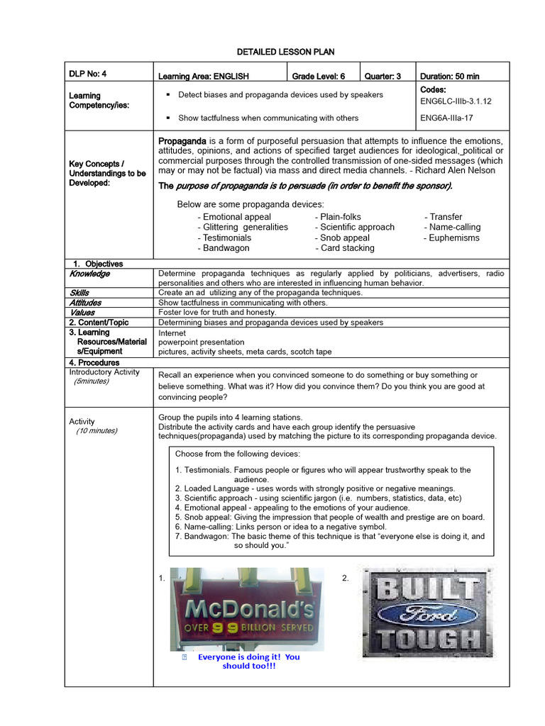 DLP No. 4 | PDF | Science & Mathematics