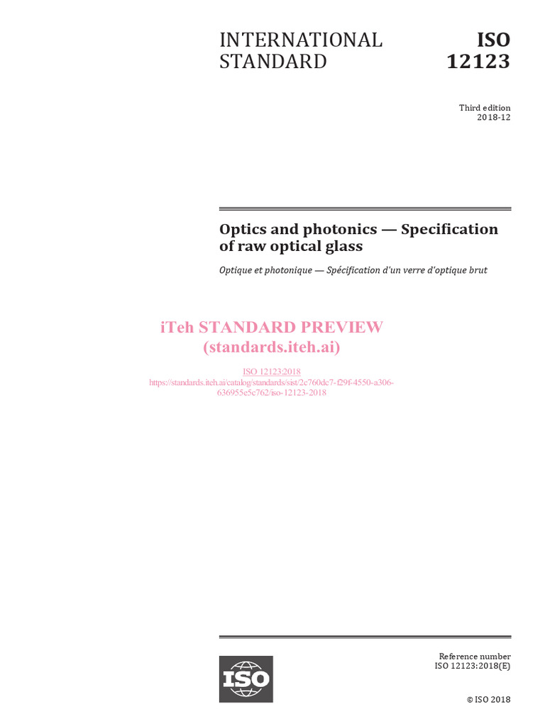 Iso 12123 2018 | PDF | Refractive Index | Optics