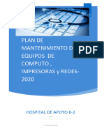Plan de Mantenimiento 2020