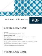 Vocabulary Game