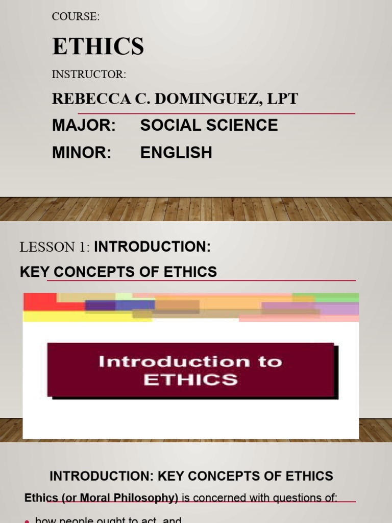 Key Concepts of Ethics Explained | PDF | Morality | Free Will