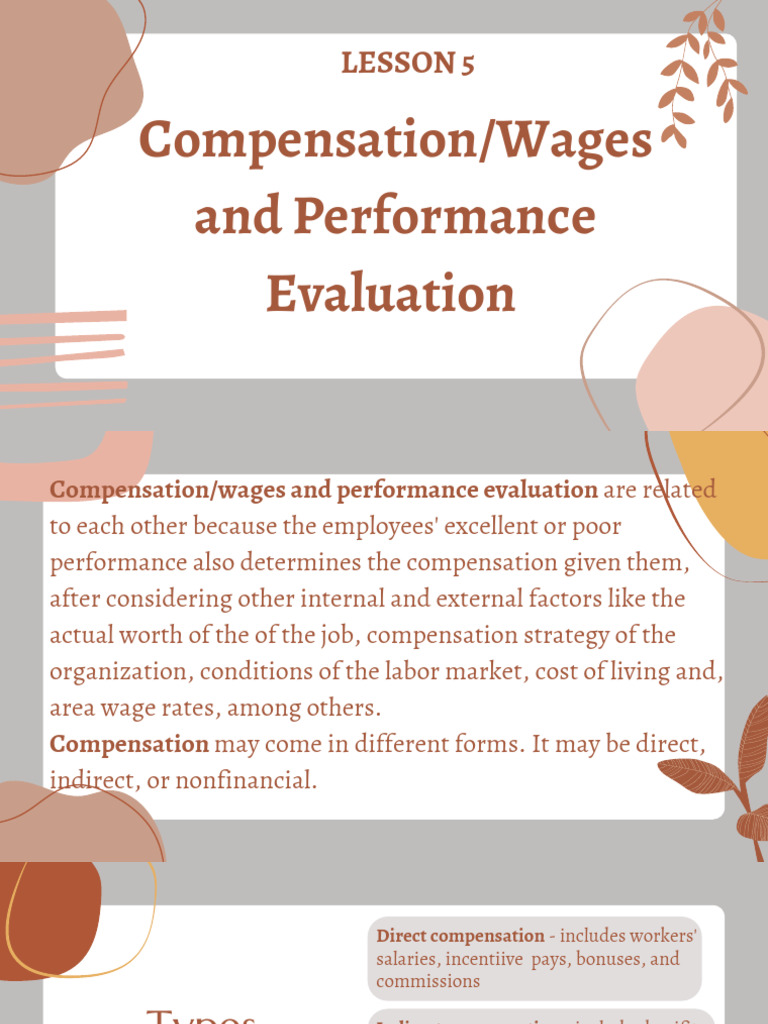 Compensation and Performance Evaluation | PDF | Cost Of Living ...