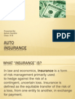 Auto Insurance: Presented By: Ashish Gambhir Class: XI B