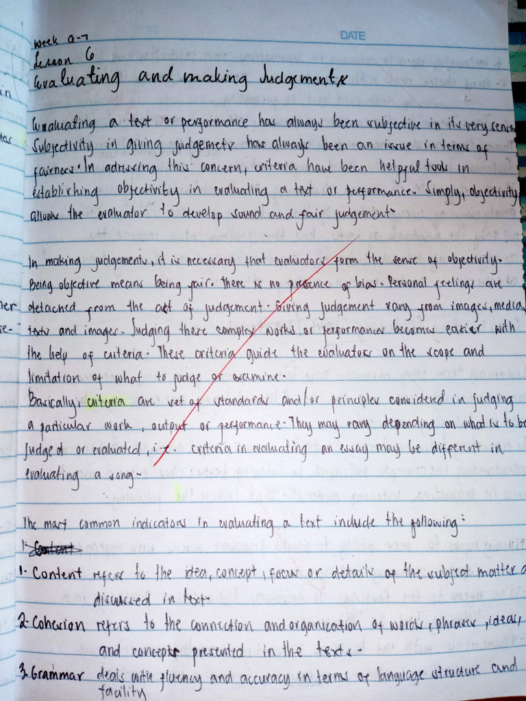 English 10 3rd quarter lesson 6 note evaluating and making judgements pdf