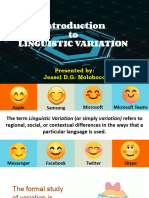 Linguistic Variation