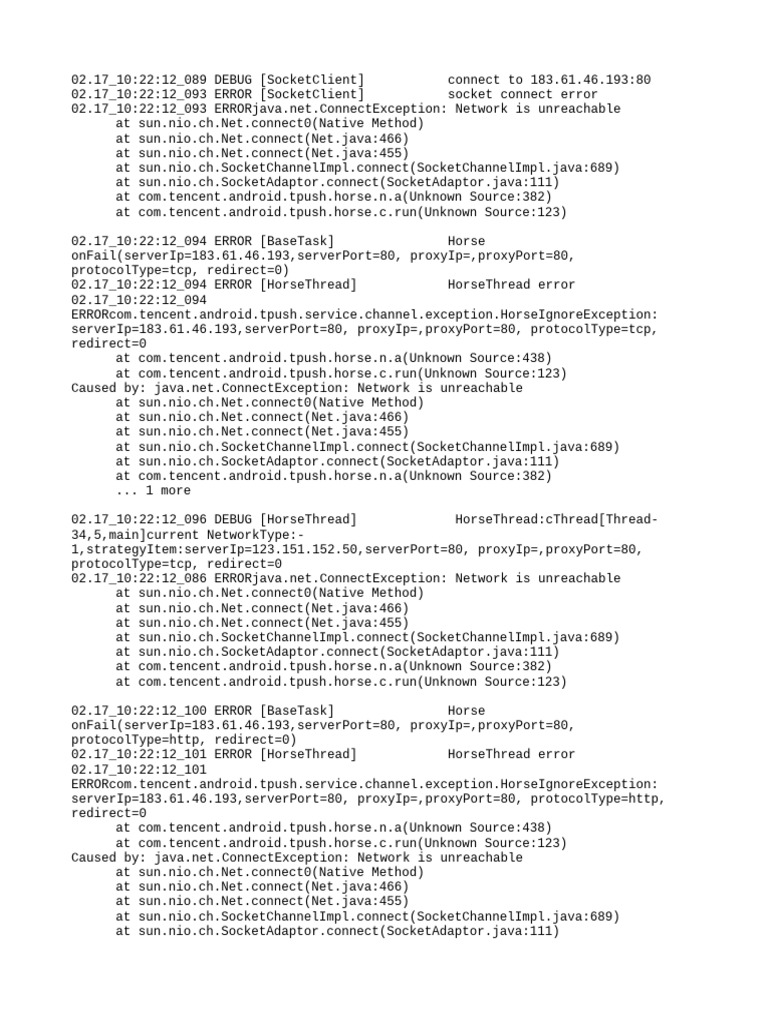 Log-20240217 1024 1 | PDF | Java (Programming Language) | Thread ...