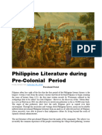 Philippine Literature During Pre