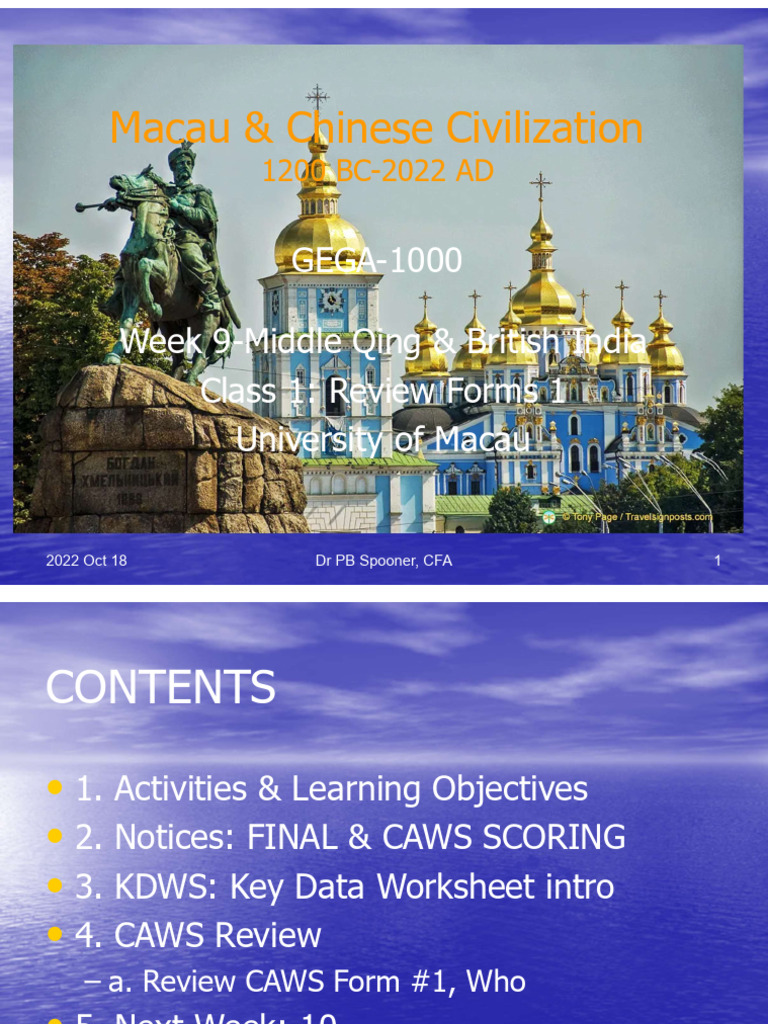 Macau's Historical Overview & Class Review | PDF | Subject (Grammar ...