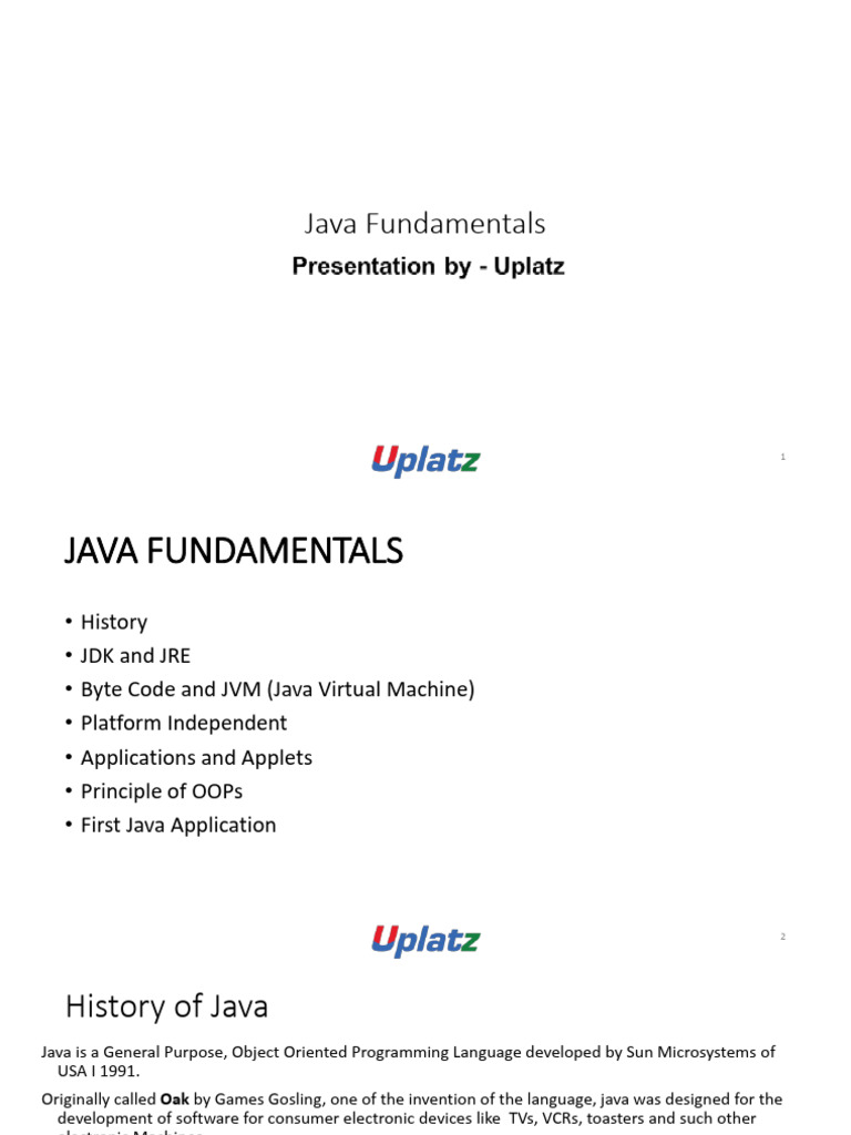 1.1 Episode 1 - Core Java Fundamentals | PDF | Java Virtual Machine ...