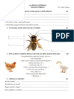 Az Állatok Testfelépítése - TZ B