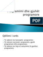 Programimi Dhe Gjuhët Programore
