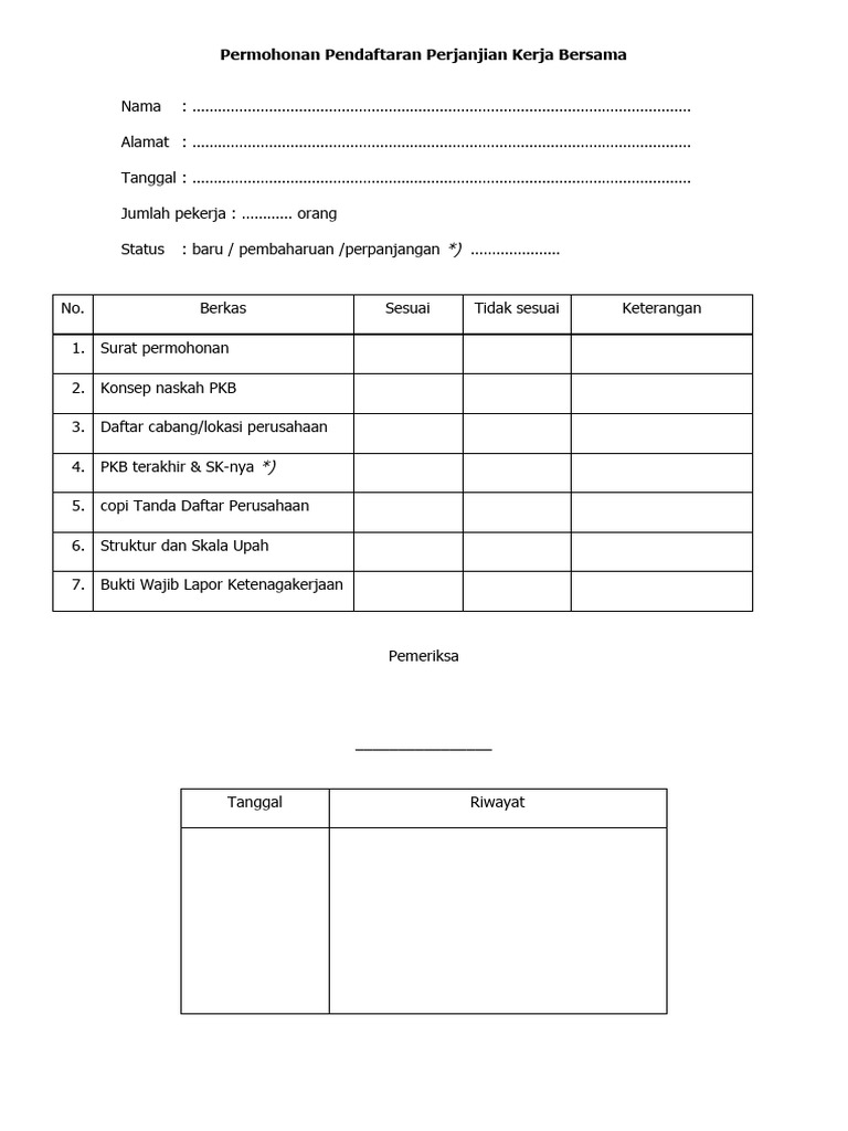Permohonan Pendaftaran PKB dan PP | PDF | Bisnis