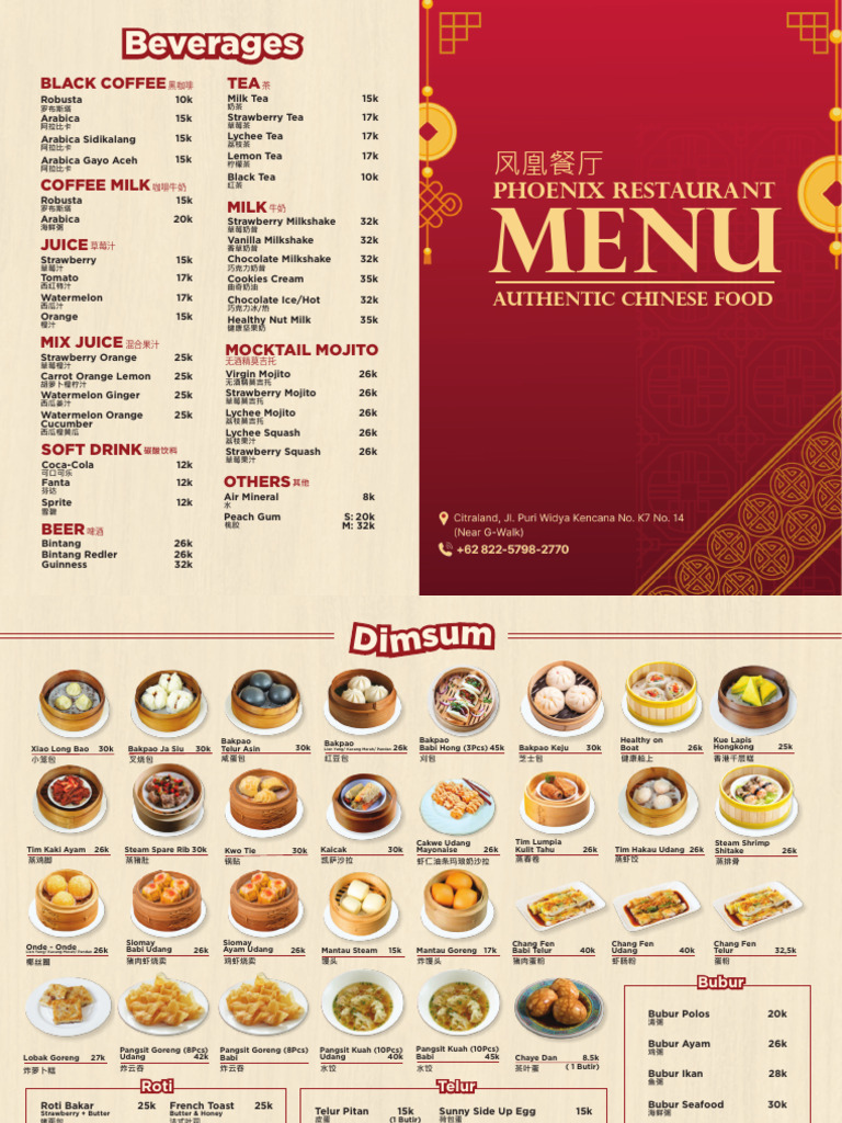 Menu Breakfast - Phoenix SBY | PDF