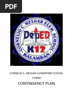 Contingency Plan Cornelio C. Melgar Elem. School