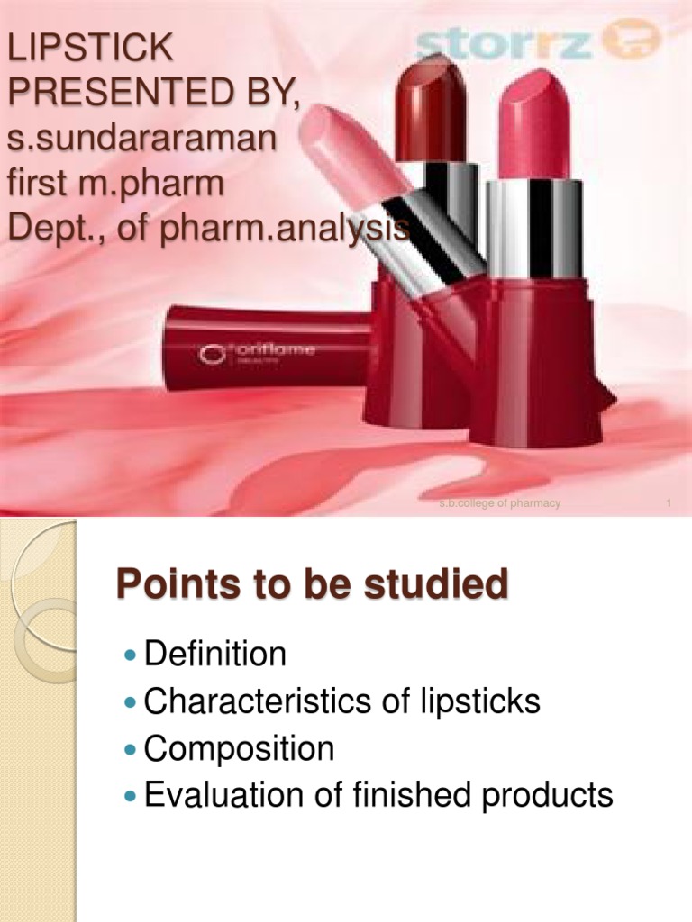 Lipsticks Download Free Pdf Wax Chemical Compounds
