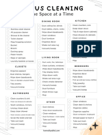  ADHD Focus Cleaning Checklist 