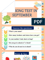 Speaking Test in September - Room 03