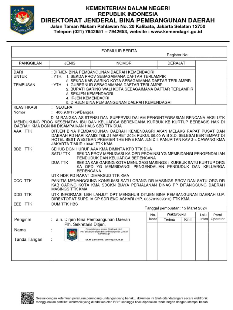 Rapat Asistensi Kesehatan Ibu KB 2024 | PDF