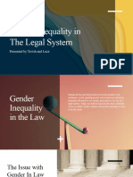 Gender Inequality in Law