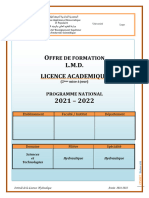 Licence Hydraulique