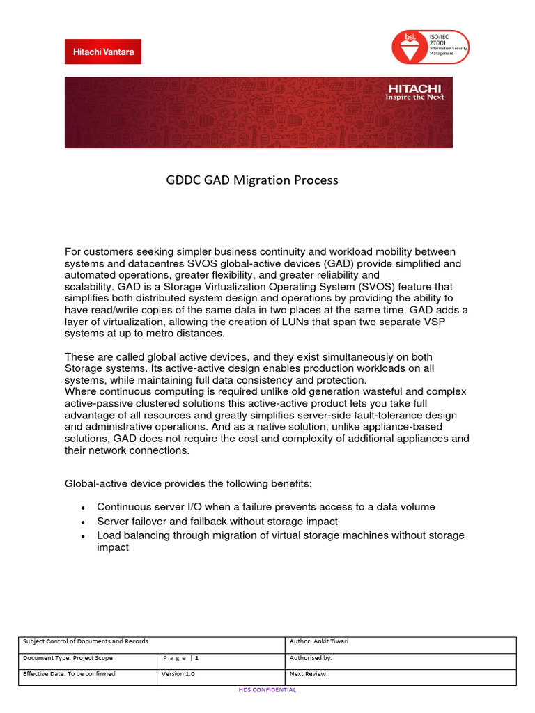 GAD Migration Process Overview | PDF | Computer Data Storage | Computer ...
