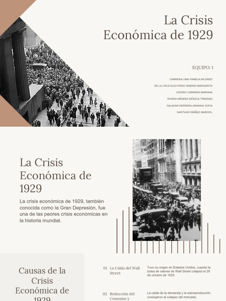 La Crisis Economica de 1929 | PDF | Nuevo acuerdo | Gran depresion