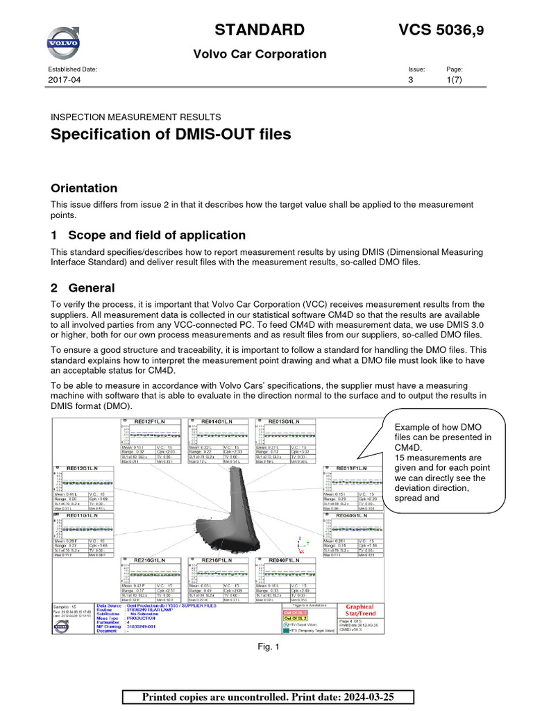 DMIS Standards for DMO File Reporting | PDF | Engineering Tolerance ...