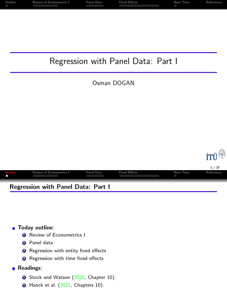 Panel Data Regression Techniques | PDF | Fixed Effects Model | Econometrics