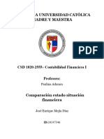 Comparacion Estado de Situacion Financiera