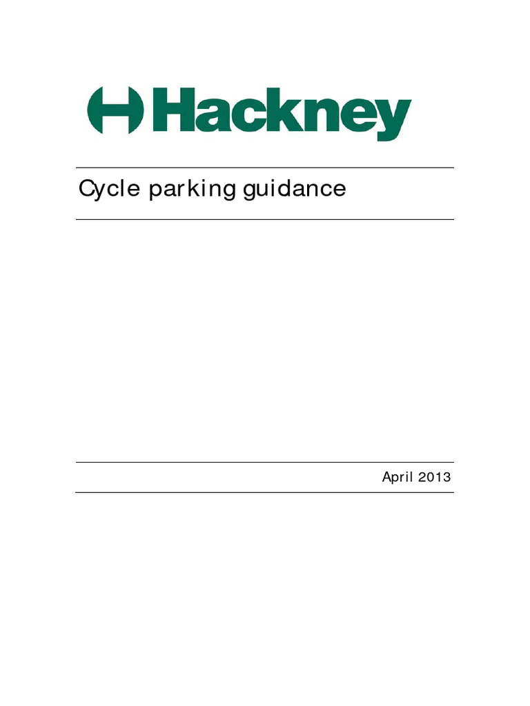 Hackney Cycle Parking Guidance Document | PDF | Door | Parking