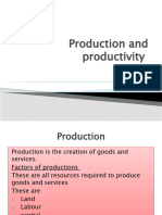 Productivity and Costs of Production