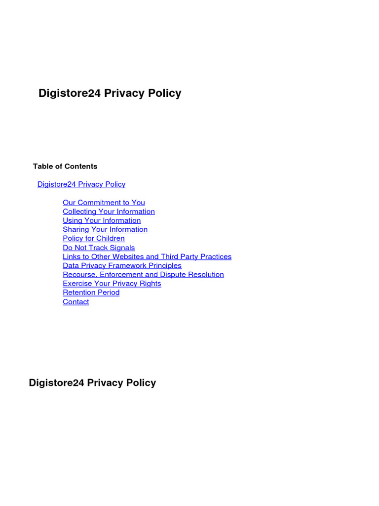 Digistore24 Privacy Policy Overview | PDF | Http Cookie | Privacy Policy