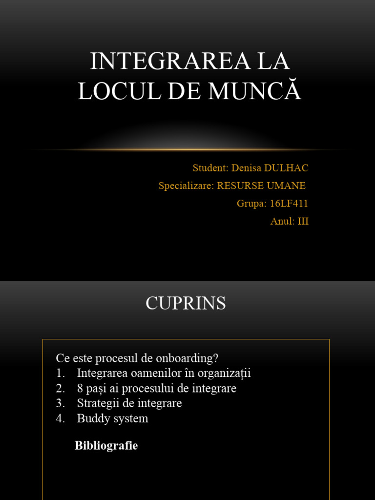 Integrarea La Locul de Muncă | PDF