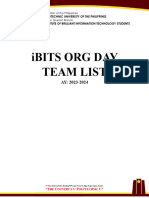 iBITS ORG DAY GROUPINGS