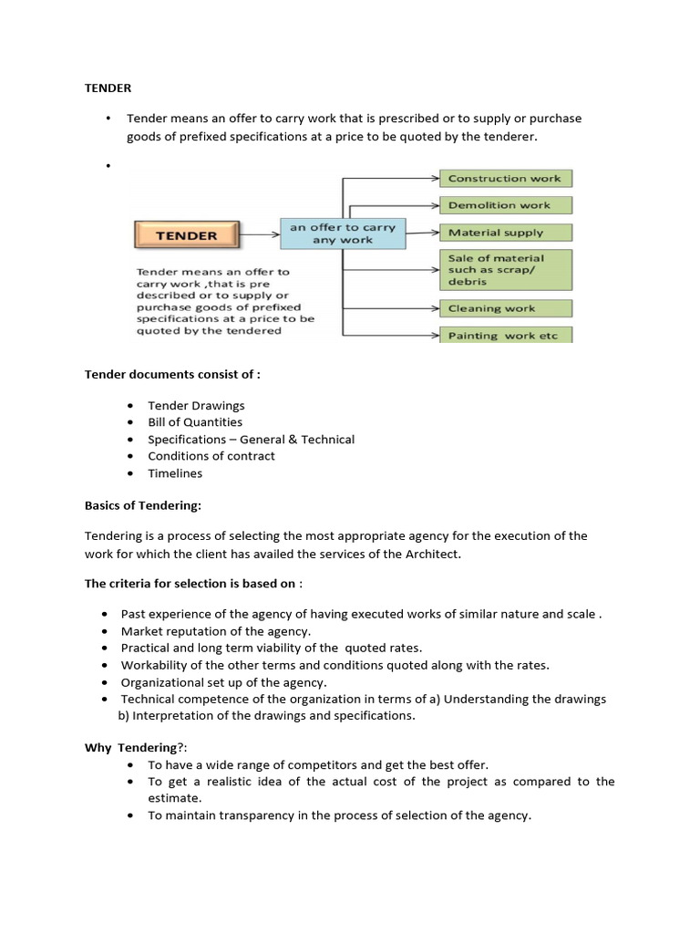 TENDERS | PDF