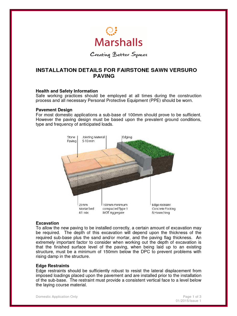 Installation Guide for Versuro Paving | PDF | Road Surface | Concrete