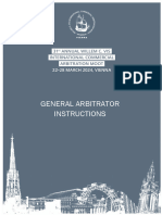 31st Vis Moot - General Arbitrator Instructions - FINAL