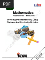 Long Division and Synthetic Division