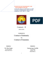 Contract of Indemnity Vs Contract of Guarantee: Contracts - II