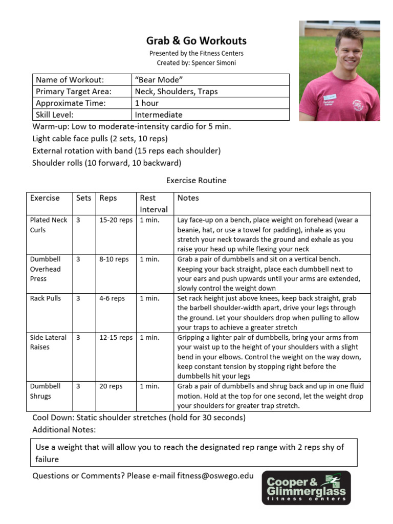 Bear Mode Workout Routine Guide | PDF | Anatomical Terms Of Motion