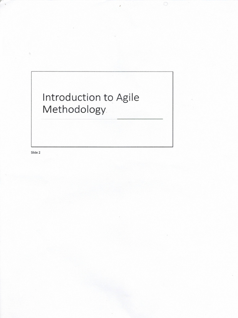 Agile Manifesto Notes | PDF